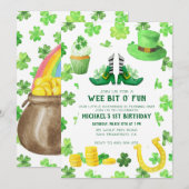 St. Patrick's Day Birthday Party Kaart (Voorkant / Achterkant)