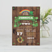 St. Patricks Day Birthday Party Nodig de 2e leefti Kaart (Staand voorkant)