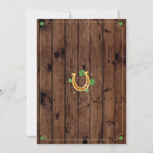 St. Patricks Day Birthday Party Nodig de 2e leefti Kaart (Achterkant)