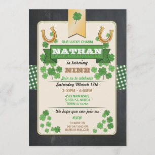 St. Patricks Day Birthday Party nodigt elke leefti Kaart