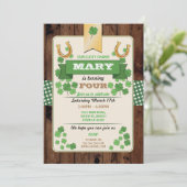 St. Patricks Day Birthday Party nodigt elke leefti Kaart (Staand voorkant)