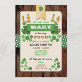 St. Patricks Day Birthday Party nodigt elke leefti Kaart