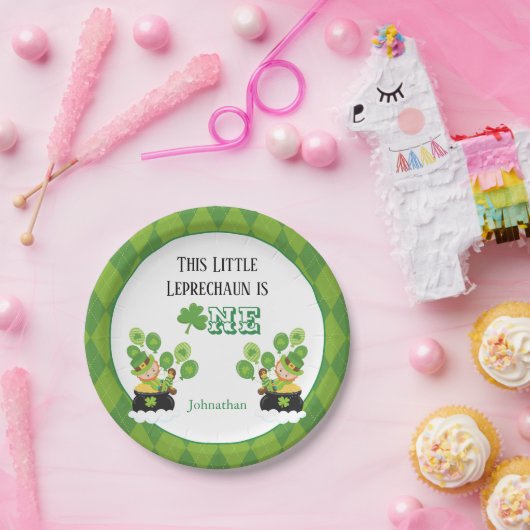 St. Patrick's Day Birthday Party Papieren Bordje (Feest)