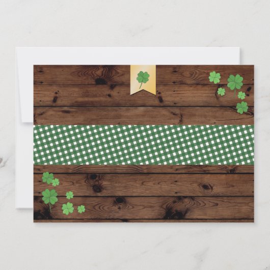 St. Patricks Day Birthday Party Photo Invite 7 8 9 Kaart (Achterkant)