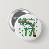 St. Patrick's Day Birthday Ronde Button 5,7 Cm (Voorkant /achterkant)