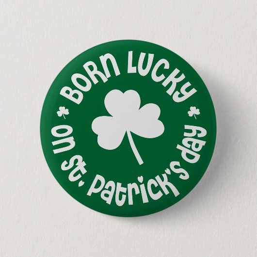 St Patricks Day Birthday Ronde Button 5,7 Cm (Voorkant)