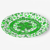 St Patrick's Day Birthday Shamrocks Personalized Papieren Bordje (Gekanteld)