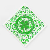 St Patrick's Day Birthday Shamrocks Personalized Servet (Hoek)
