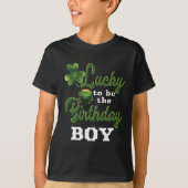 St Patricks Day Birthday Shirt Lucky Birthday Boy (Voorkant)