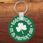 St Patricks Day Birthday Sleutelhanger (Voorkant)