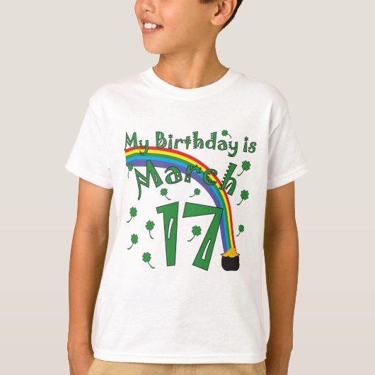 St. Patrick's Day Birthday T-shirt (Voorkant)