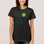 St Patricks Day Black Cat My Lucky Charm Shamrock T-shirt (Voorkant)