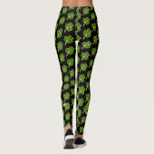 St Patrick's Day Black en Green Fun Leggings (Achterkant)