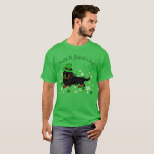 St. Patrick's Day Black en Tan Dachshund 2 T-shirt (Voorkant volledig)
