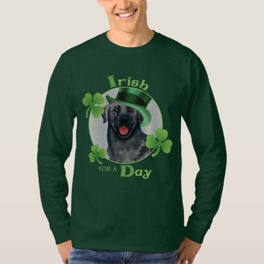 St. Patrick's Day Black Lab T-shirt (Voorkant)