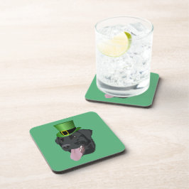 St. Patrick's Day Black Labrador Bier Onderzetter