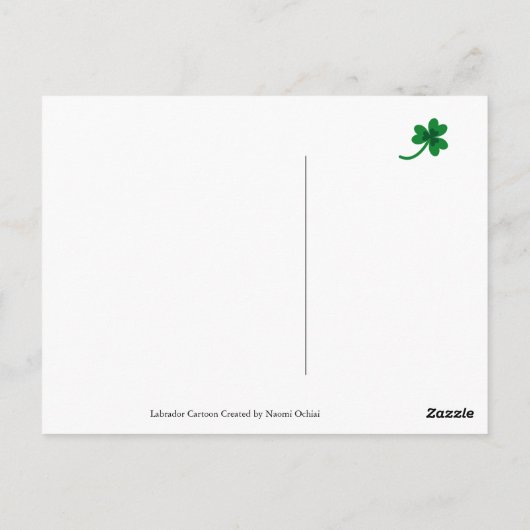 St. Patrick's Day Black Labrador Briefkaart (Achterkant)