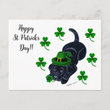 St. Patrick's Day Black Labrador Puppy