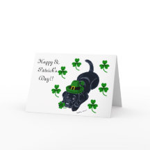 St. Patrick's Day Black Labrador Puppy