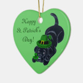 St. Patrick's Day Black Labrador Puppy Keramisch Ornament (Links)