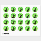 St. Patrick's Day Black Labrador Ronde Sticker (Vel)