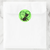 St. Patrick's Day Black Labrador Ronde Sticker (Tas)