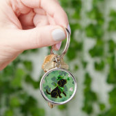 St. Patrick's Day Black Labrador Sleutelhanger (Hand)