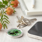 St. Patrick's Day Black Labrador Sleutelhanger (Zijkant)