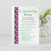 St. Patrick's Day Bless for Daughter & Son-in-law Feestdagenkaart (Staand voorkant)