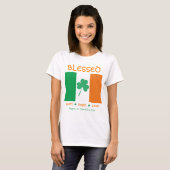 St Patrick's Day BLESSED Faith Hope Love Shamrock T-shirt (Voorkant volledig)