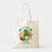 St Patricks Day BLESSED Green Irish Gnome Tote Bag (Voorkant)