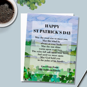 St Patrick's Day Blessing Briefkaart