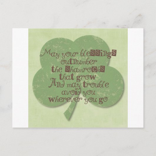St. Patricks Day Blessing Briefkaart (Voorkant)