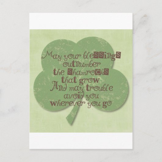 St. Patricks Day Blessing Briefkaart (Voorkant)