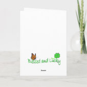 St. Patrick's Day Blessing Card Kaart (Achterkant)