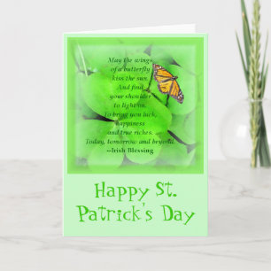 St. Patrick's Day Blessing Card Kaart