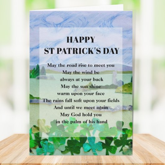 St Patrick's Day Blessing Kaart