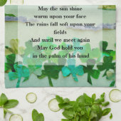 St Patrick's Day Blessing Kaart Theedoek (Gevouwen)