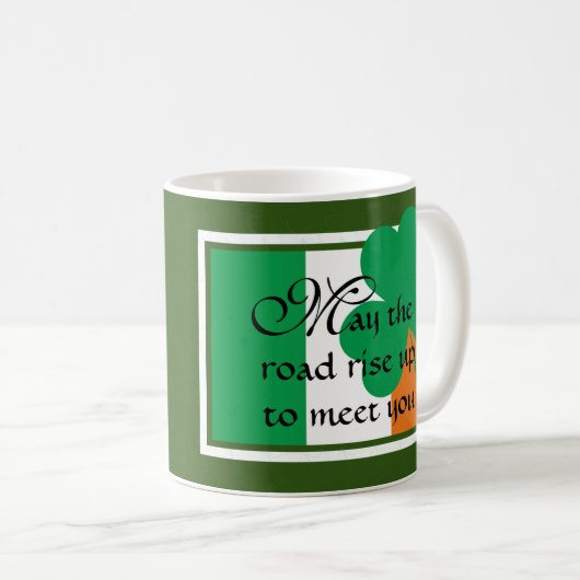 ST PATRICK'S DAY Blessing MAY THE ROAD RISE UP Koffiemok (Voorkant rechts)