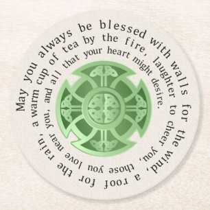 St. Patrick's Day Blessing Ronde Kartonnen Onderzetter