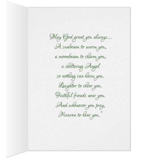 St. Patrick's Day Blessing Rozen  Religieus (Binnen (Rechts))