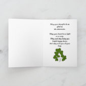 St Patrick's Day Blessing Wenskaart Kaart (Binnen)