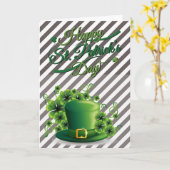 St Patrick's Day Blessing Wenskaart Kaart (Gele Bloem)
