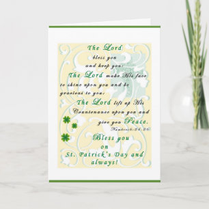 St. Patrick's Day Blessing Wenskaart Kaart