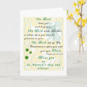 St. Patrick's Day Blessing Wenskaart Kaart (Gele Bloem)