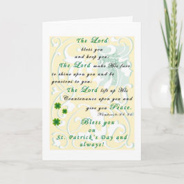 St. Patrick's Day Blessing Wenskaart Kaart