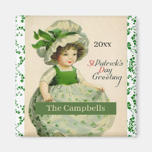 St. Patrick's Day bloem papiermagneet Magneet