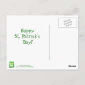 St Patrick's Day Blonde Girl Leprechaun Briefkaart (Achterkant)