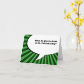 st patricks day boeggrap kaart (Gele Bloem)