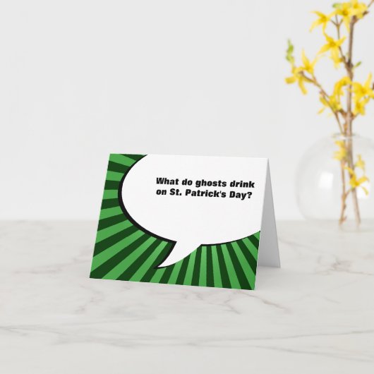 st patricks day boeggrap kaart (Gele Bloem)